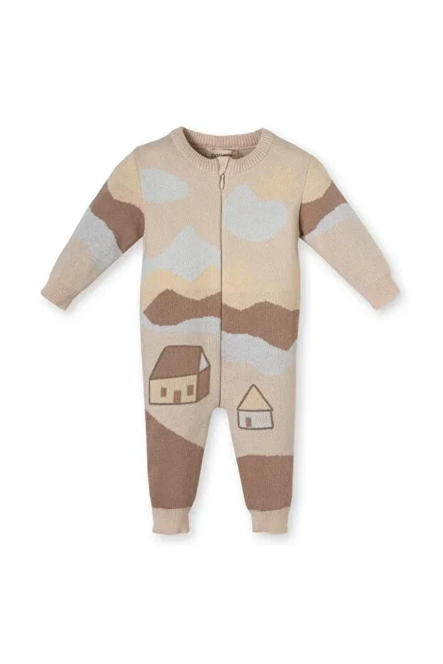 Детский комплект одежды для новорожденных с однотонным принтом Patique, Beige — фото 4