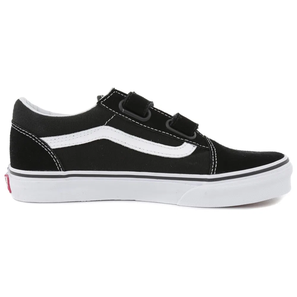 Детские кроссовки для девочек на липучках Old Skool V Vans — фото 4