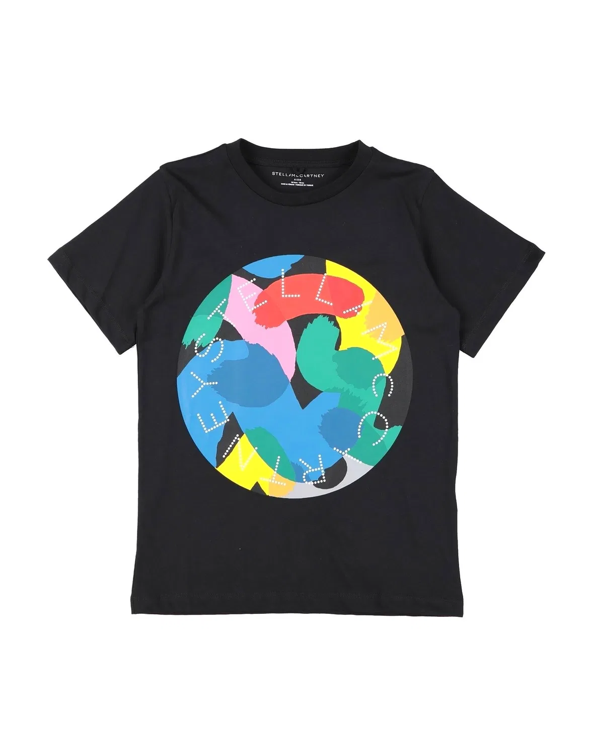 Детская футболка для девочек хлопковая Stella Mccartney Kids, черный