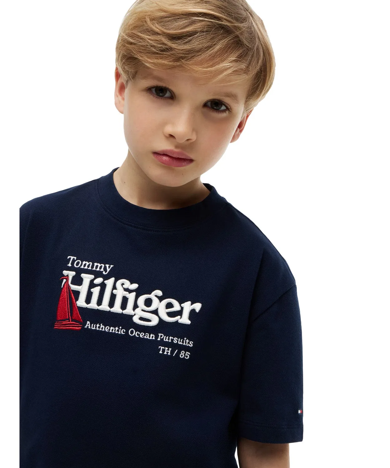 Детская футболка с вышивкой с коротким рукавом TOMMY HILFIGER, Multi — фото 3