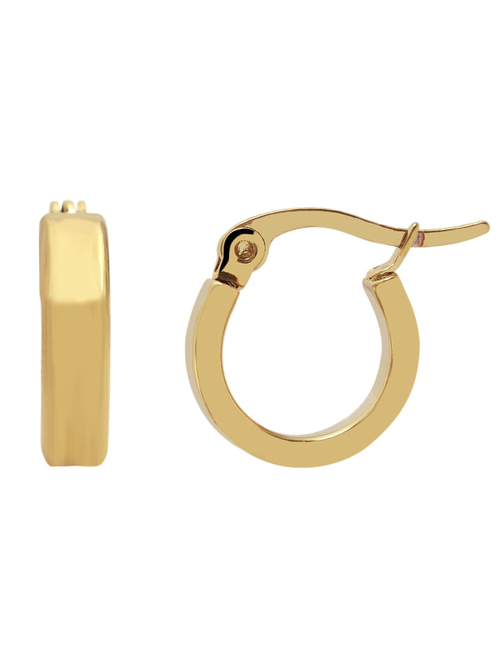 

Adeliás Женские серьги - серьги-кольца из нержавеющей стали в золотом исполнении