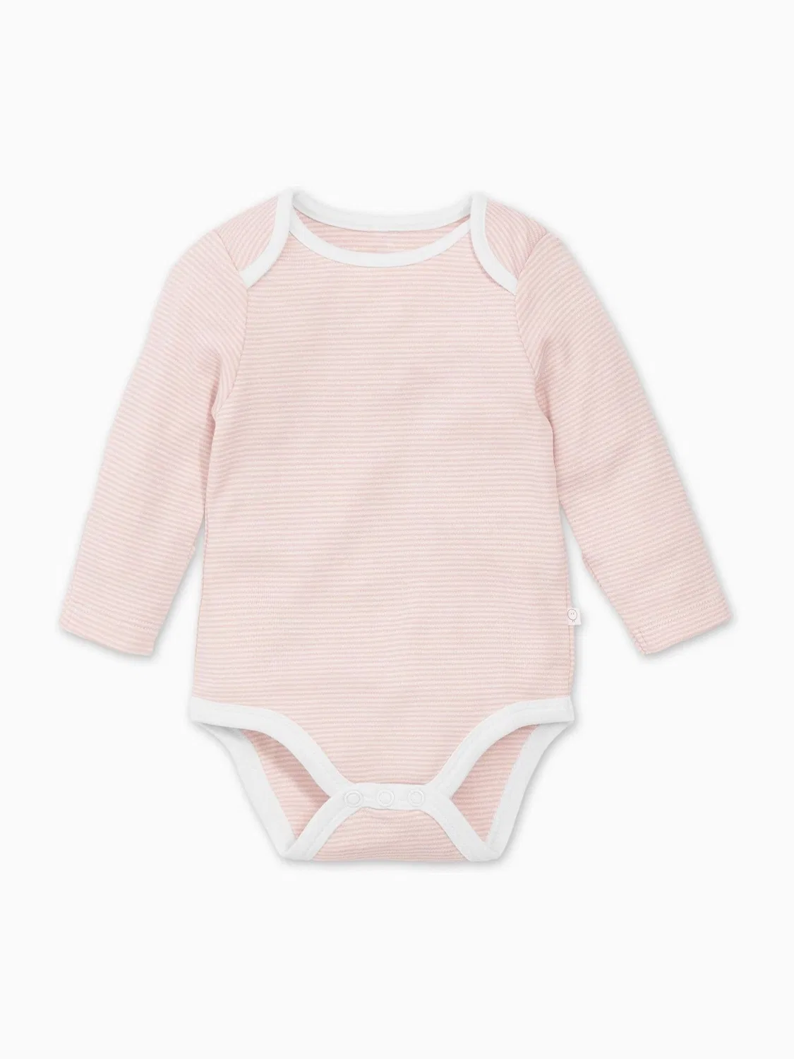 Боди с длинным рукавом MORI Pink Stripe, розовый — фото 3