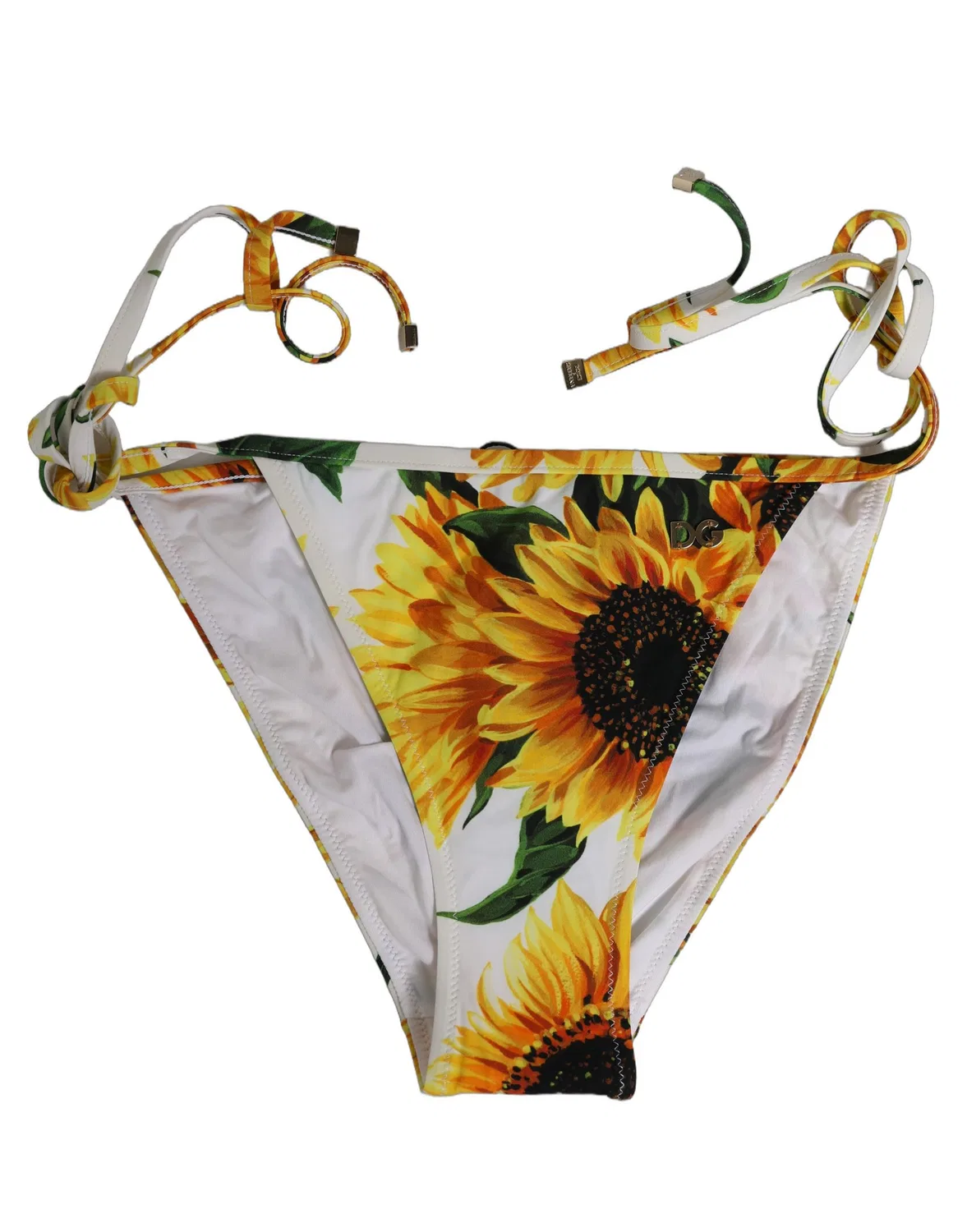 Женские плавки бикини с цветочным принтом Bikini Bottom Dolce & Gabbana, White — фото 3