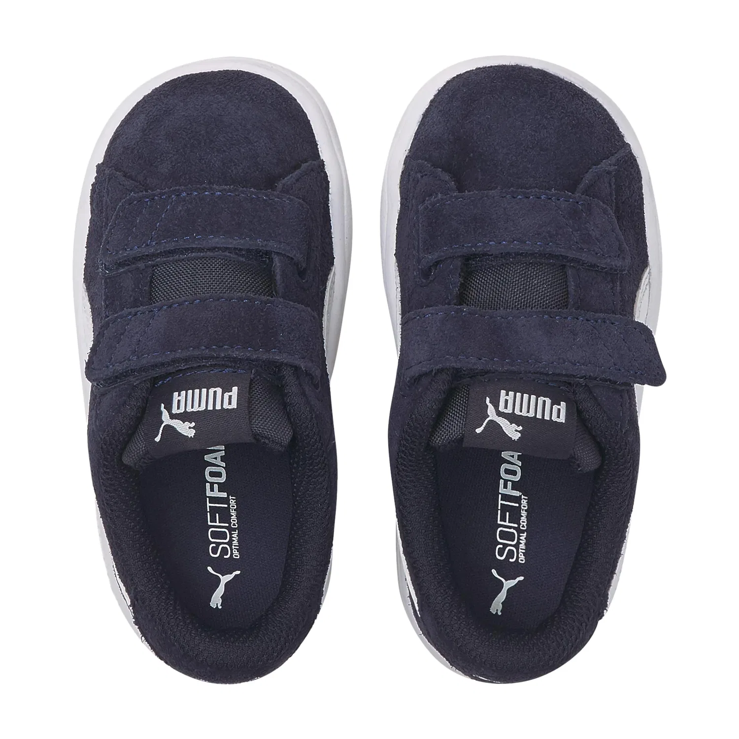 Кроссовки низкие детские из кожи Smash V2 SD Puma, синий — фото 2