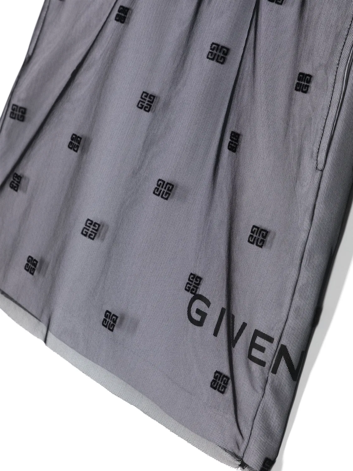 Юбка с сетчатым верхом и мотивом 4G Givenchy, черный — фото 3