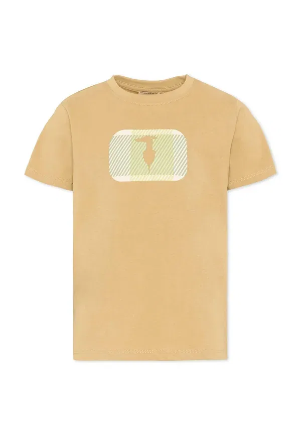 Футболка с принтом Print T-shirt Tru Trussardi Junior, Brown, коричневый