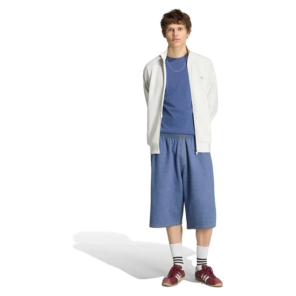 Шорты меланжевые Trefoil Essentials Adidas Originals, синий — фото 4