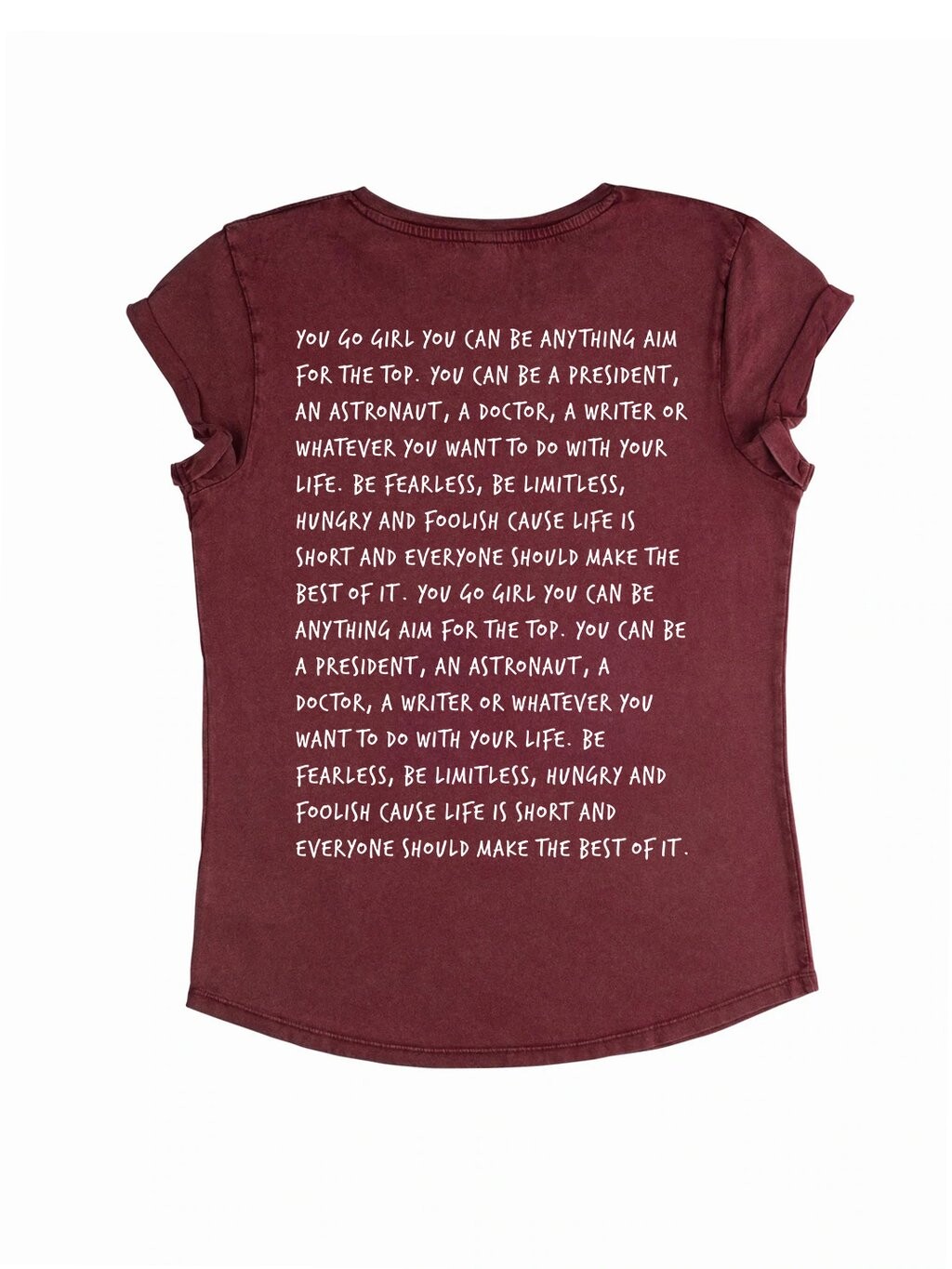 

Принт на футболке YOU GO GIRL PRINT ROLL UP VINTAGE Mira Paris, красный