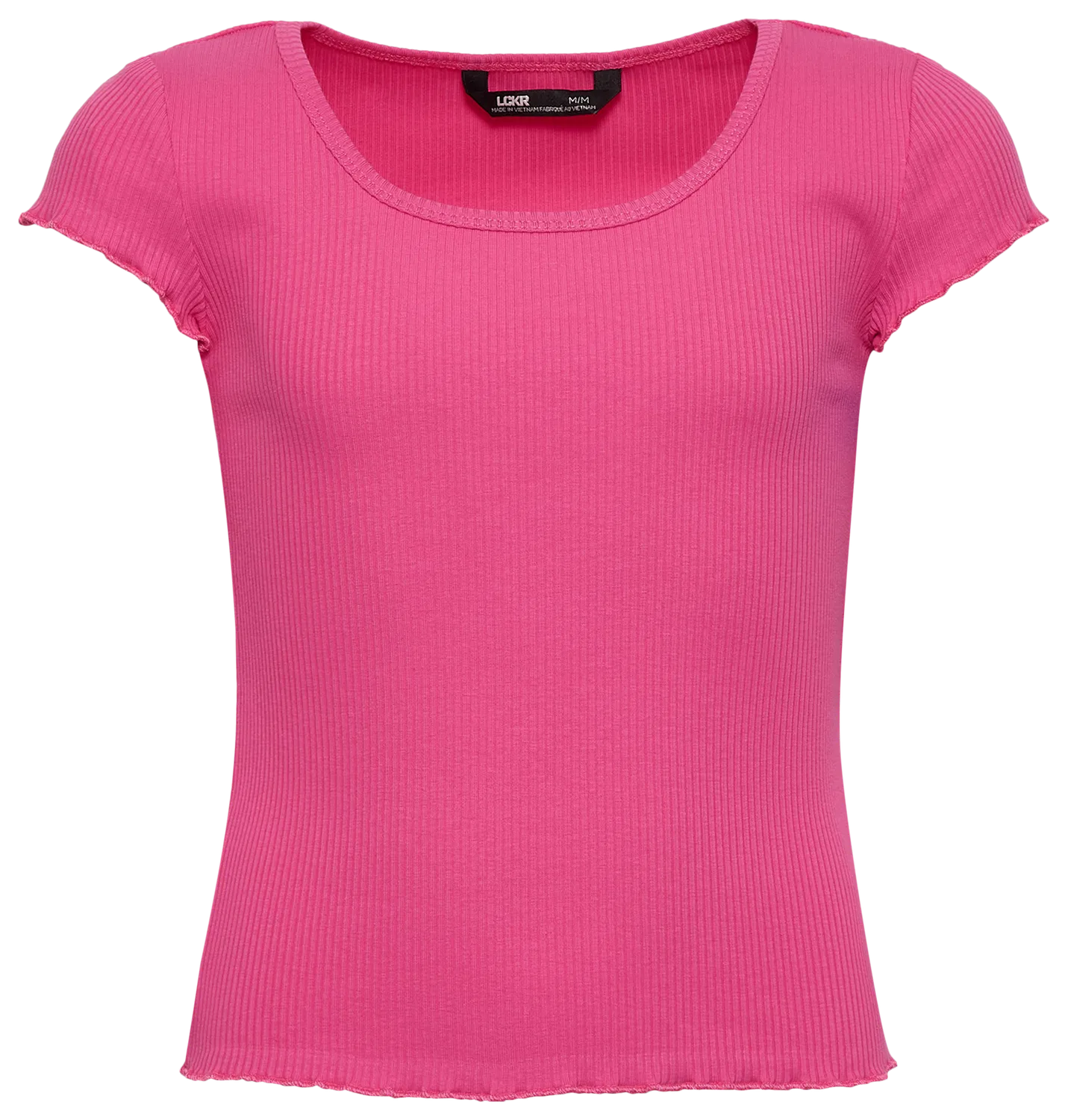 Детская футболка для девочек с рубчатой текстурой Ribbed T-Shirt LCKR, розовый — фото 2