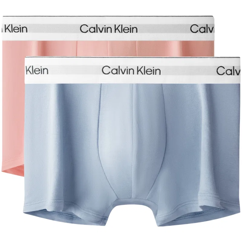 Мужской комплект боксеров с подарком Calvin Klein, 6YG-Milk White Blue/Space Black — фото 3