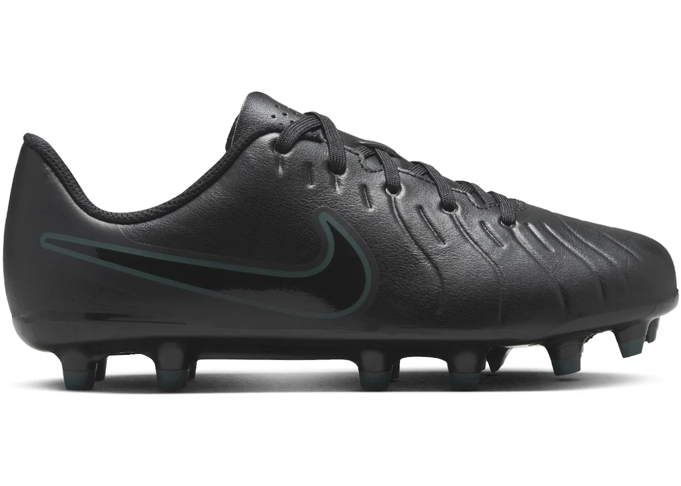 Детские бутсы Nike Tiempo Legend 10 Club MG, Black/Deep Jungle/Black