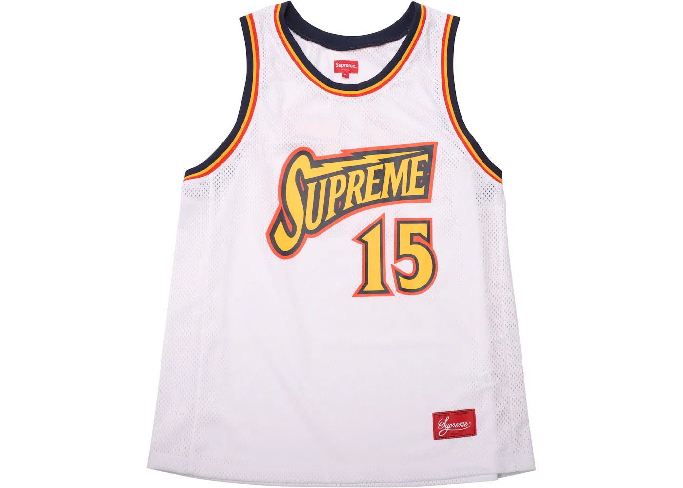 Мужская баскетбольная джерси хлопковая Supreme, White