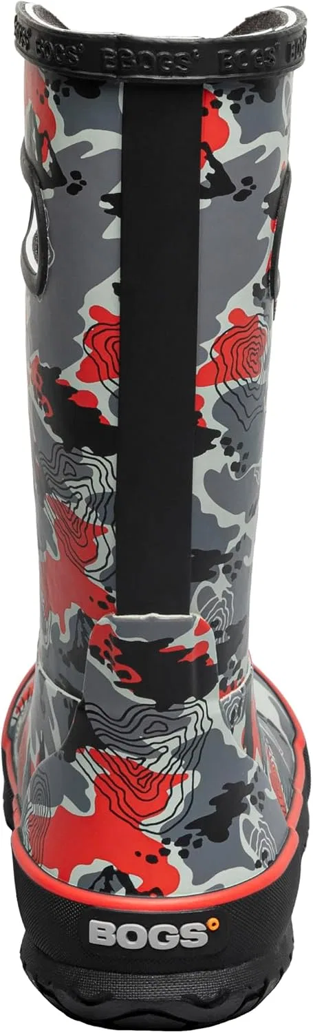 Детские сапоги дождевые с принтом Topo Camo BOGS, Black Multi — фото 4