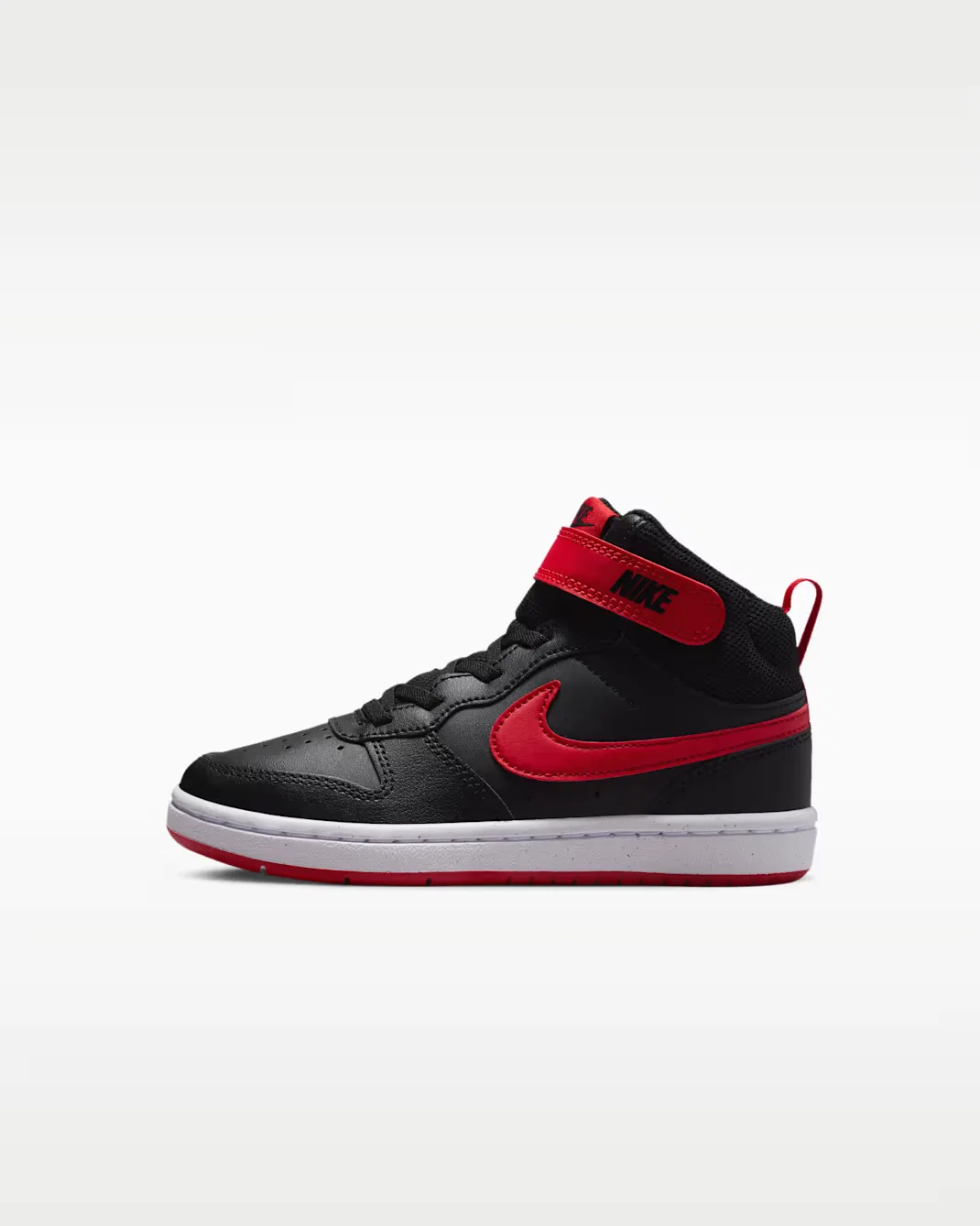 Детская обувь Nike Court Borough Mid 2, Black/White/University Red