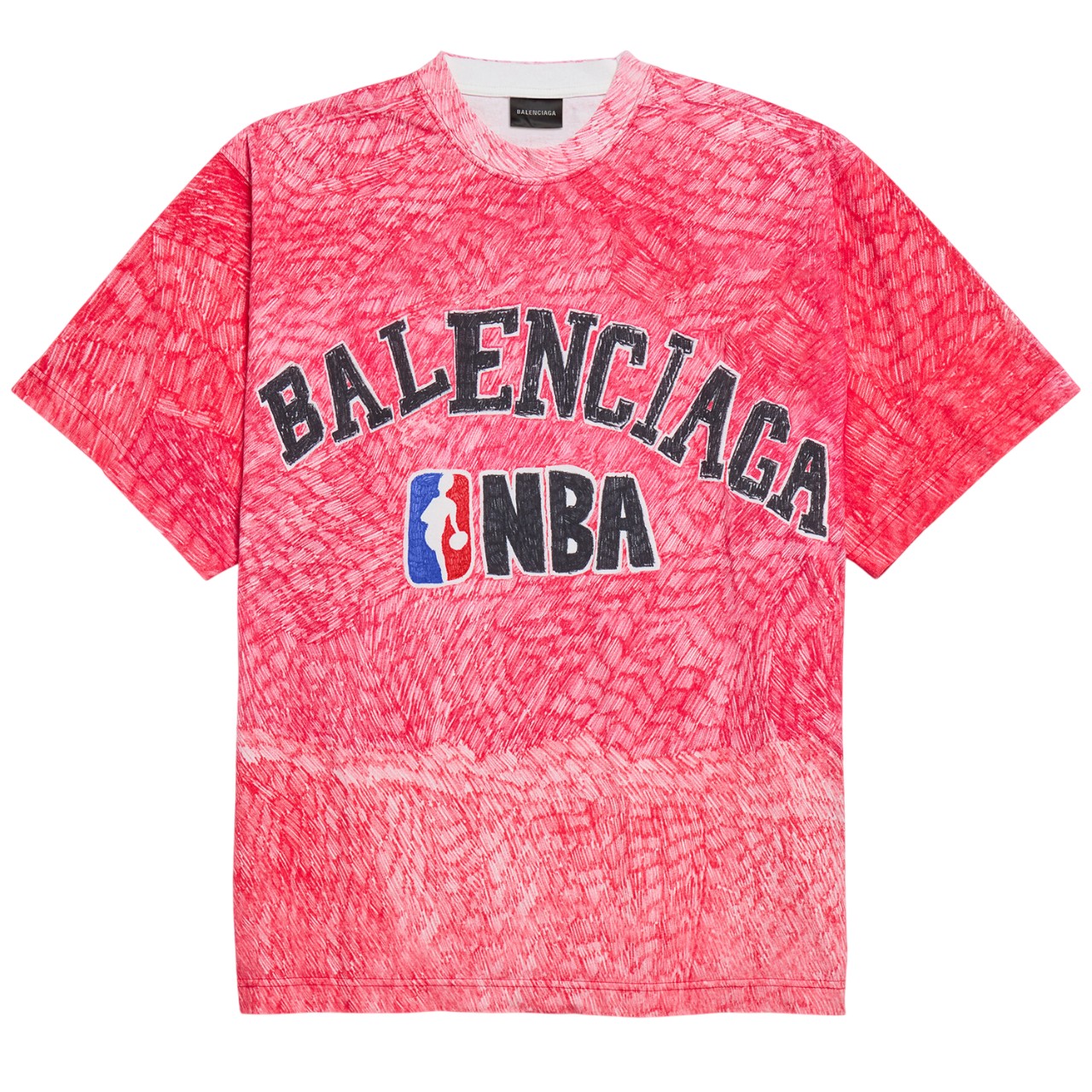 Футболка Balenciaga NBA Collaboration Oversized, красный