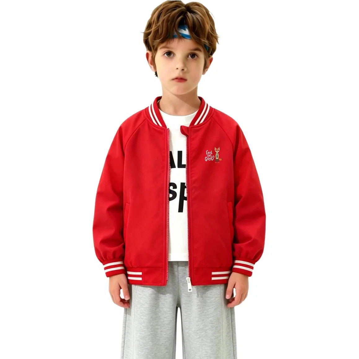 Детская куртка с воротником-стойкой, умеренной растяжимости Disney, Red