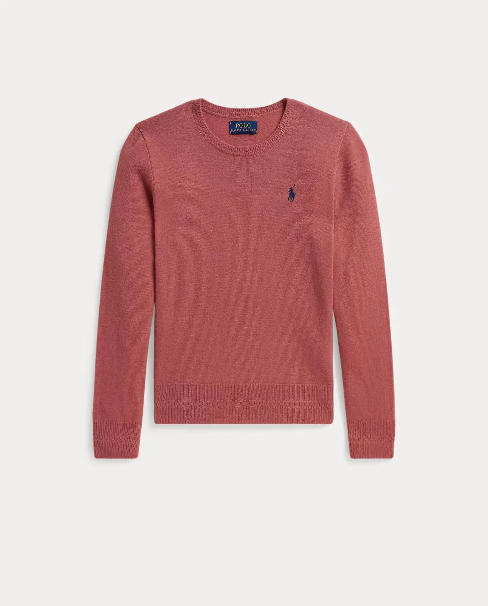 Детский джемпер из шерсти, Fina Detalles Bordados, Polo Ralph Lauren, розовый
