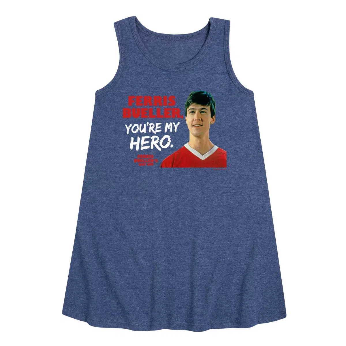 Детское платье-трапеция без рукавов Ferris Bueller's Day Off, Heather Navy