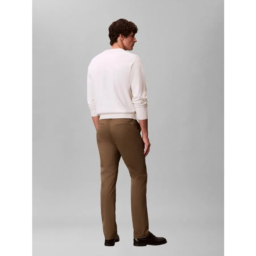 Спортивные брюки Calvin Klein Slim Refined Cotton, Бежевый — фото 3