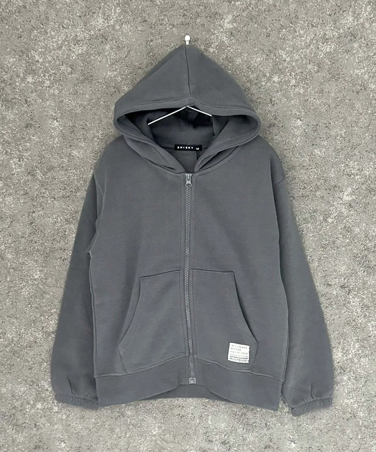 Детский худи с начесом, свободного кроя, модель Chois BIG SHISKY, Heather Charcoal — фото 2