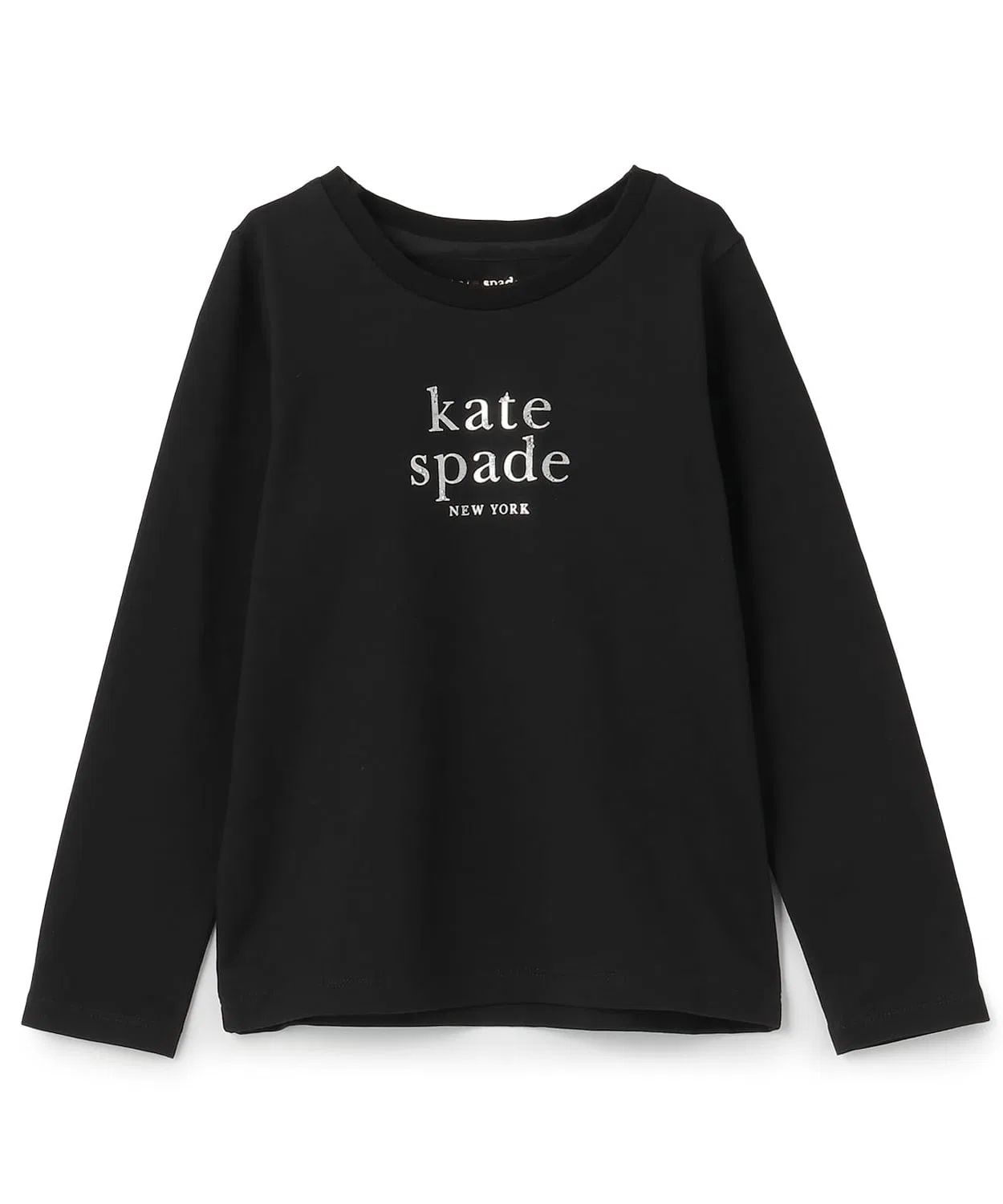 Детская футболка с длинным рукавомс принтом и стразами kate spade new york kids, Black