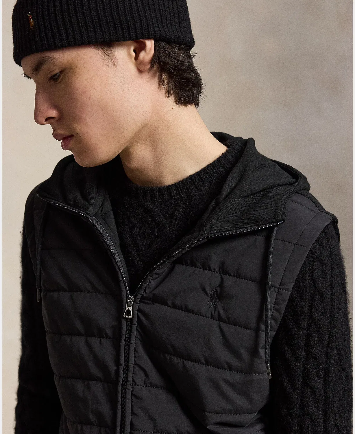 Мужский жилет из хлопка, Polo Ralph Lauren, черный — фото 3