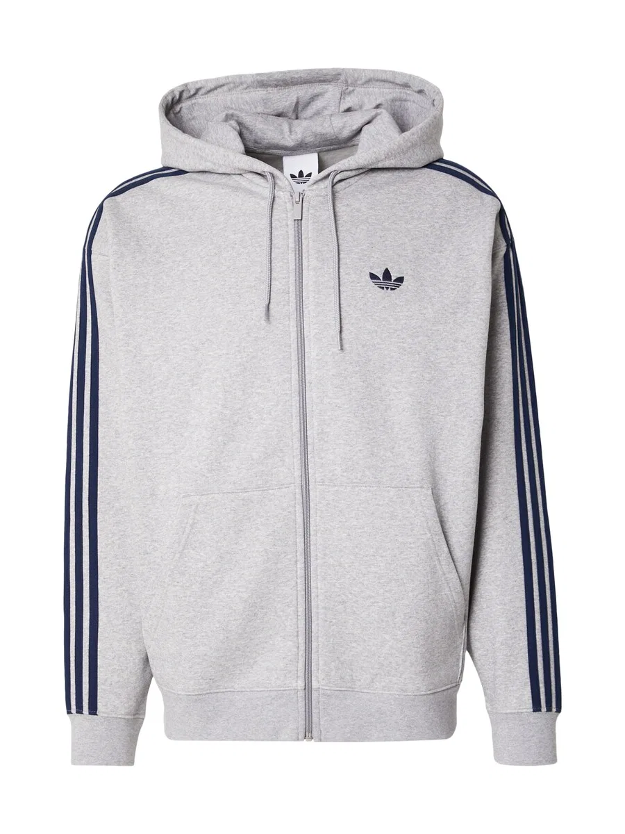 Худи на молнии ADIDAS ORIGINALS 'Adicolor' в серо-пятнистом цвете