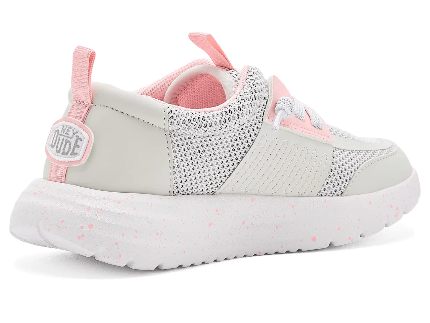 Кроссовки Sirocco Play Stretch Sox (для маленьких и больших детей) Hey Dude Kids, Grey/Pink — фото 4