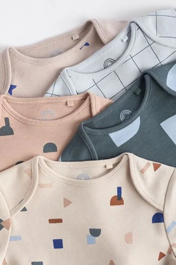 Детский комплект боди с длинным рукавом с принтом Next Baby, Multicolor — фото 4