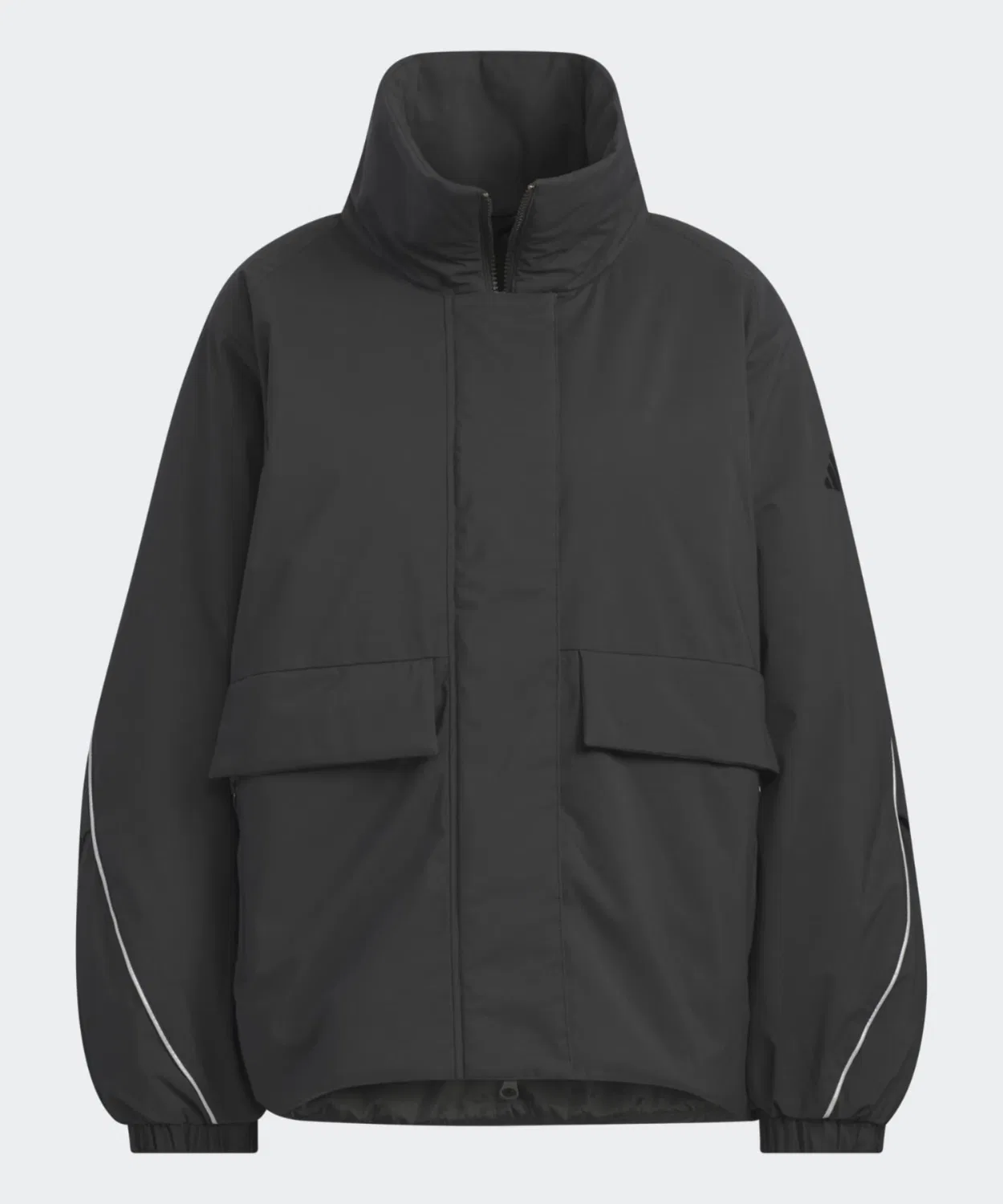 Женская куртка свободного кроя STADIUM CHROME Падд Мид JK Adidas, Black — фото 4