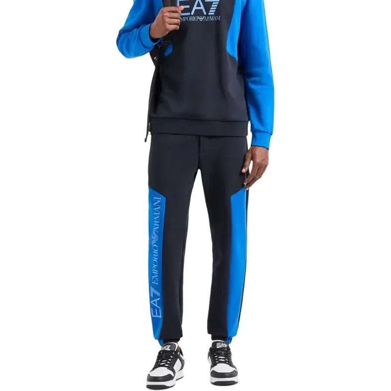 Мужские спортивные штаны из футера с начесом EMPORIO ARMANI, Blue — фото 3
