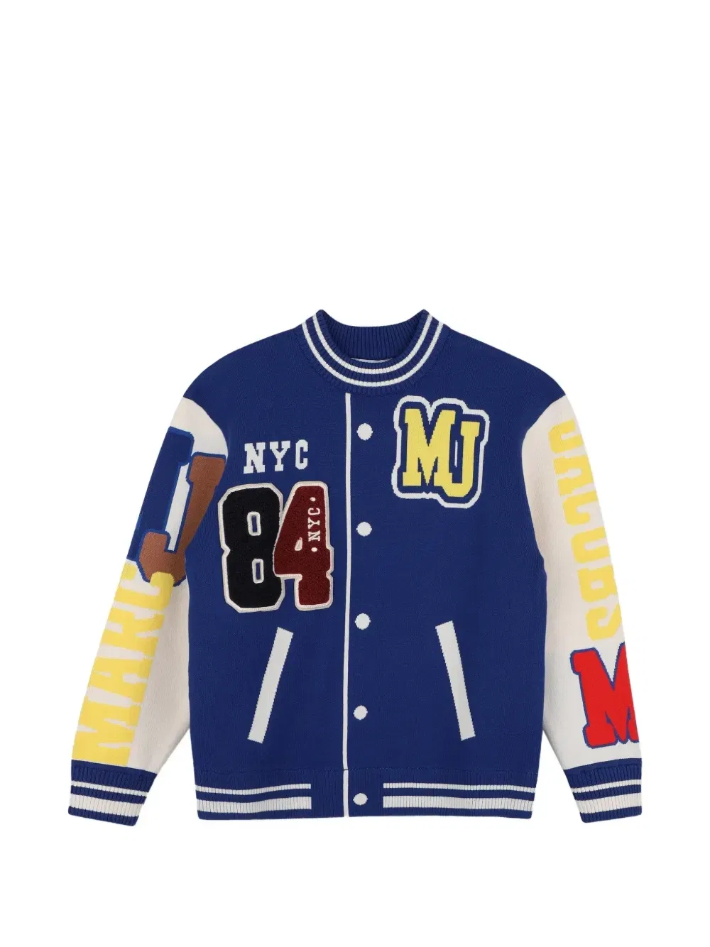 Свитер вязки интарсия Marc Jacobs Kids, синий
