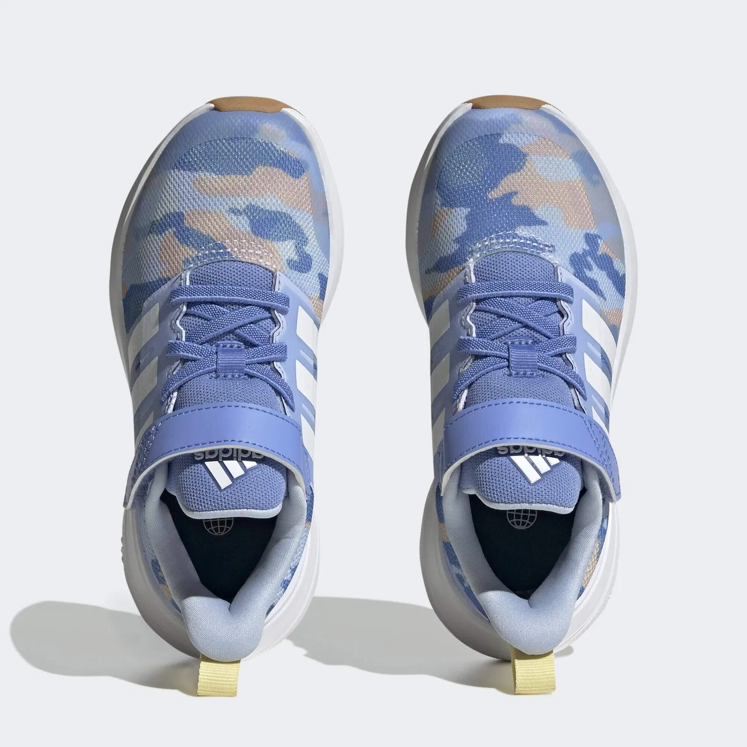 Детские кроссовки с эластичными шнурками FortaRun 2.0 Cloudfoam Elastic Lace Top Strap Adidas, Blau Weiss Gelb — фото 3