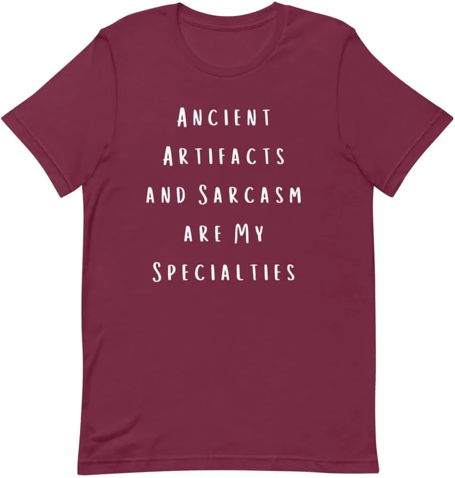 Мужская футболка с принтом Archeologist 3001, Maroon