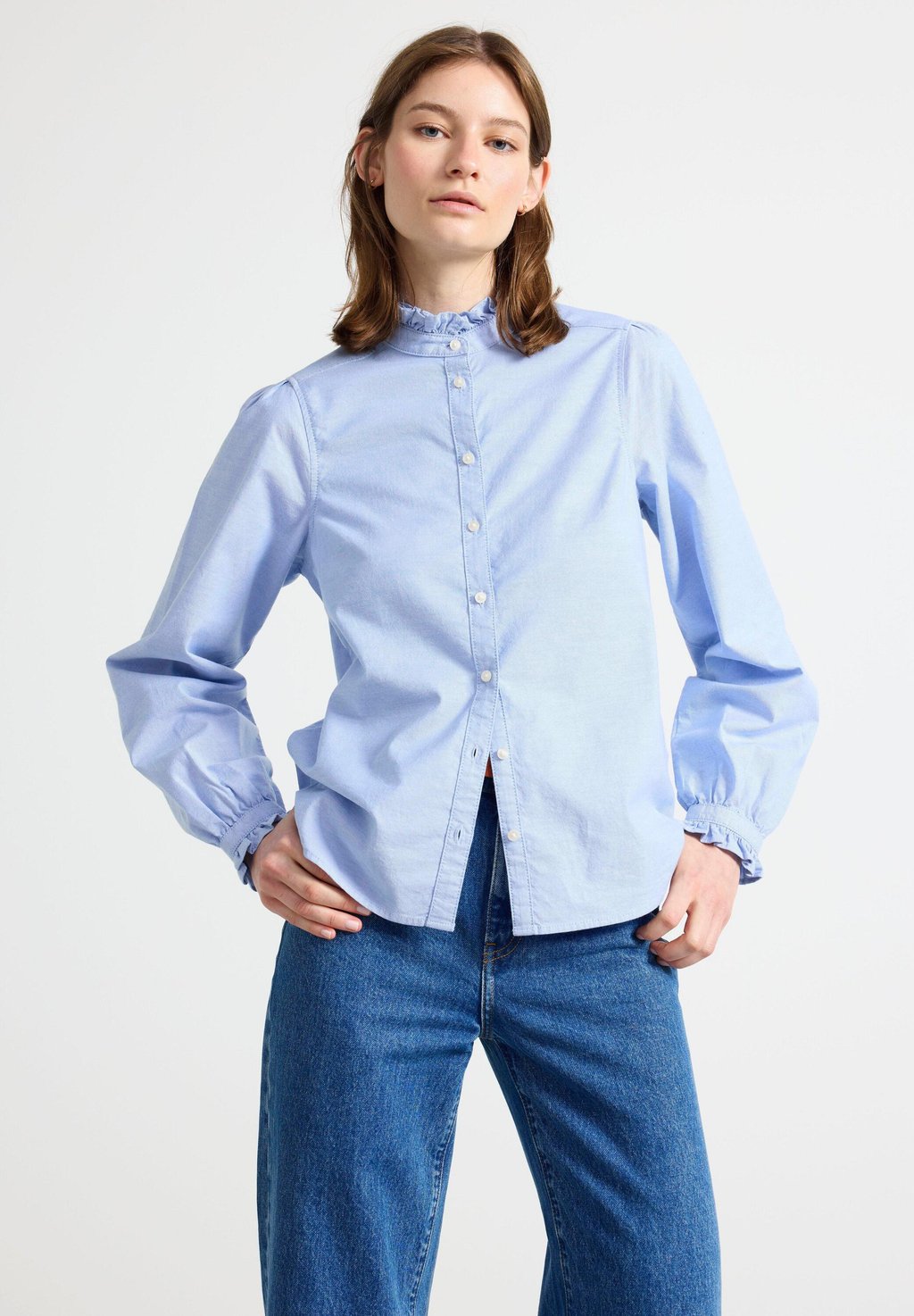 

Блуза CARINA OXFORD Lindex, светло-голубой