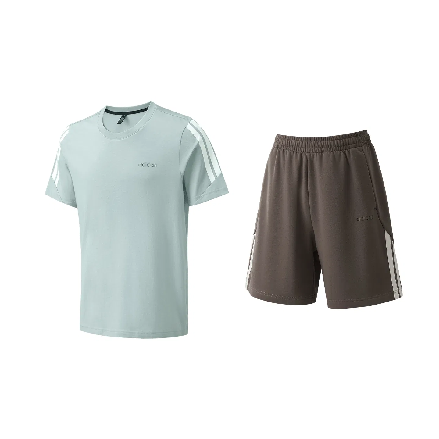 Детский спортивный комплект с круглым вырезом Adidas, Set (Blue Top+Brown Bottom)