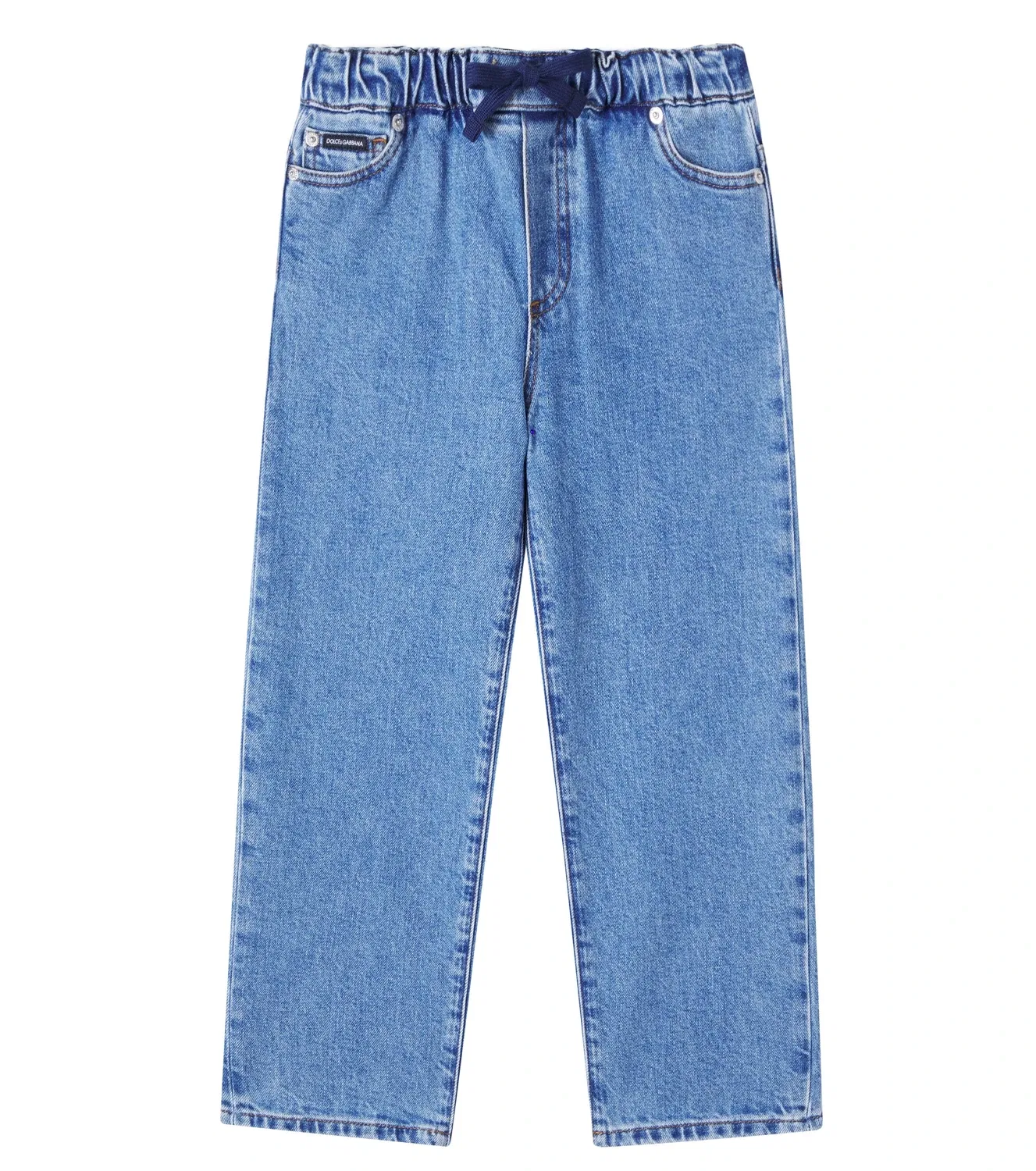 Джинсы с эластичным поясом Dolce&Gabbana Kids, синий