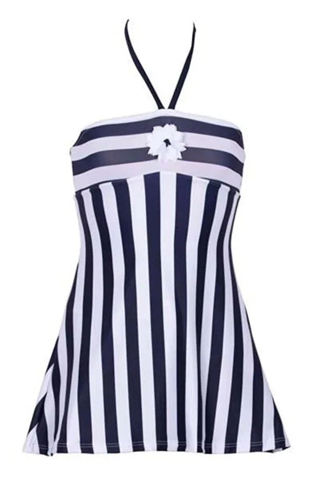 Детское платье для купания с полосками Kom, Navy Blue