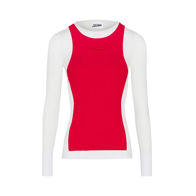 

Топ Jean Paul Gaultier Petit Grand Mesh Top White/Red, белый