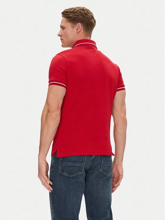 Поло slim fit Seasonal Tommy Hilfiger, красный — фото 3