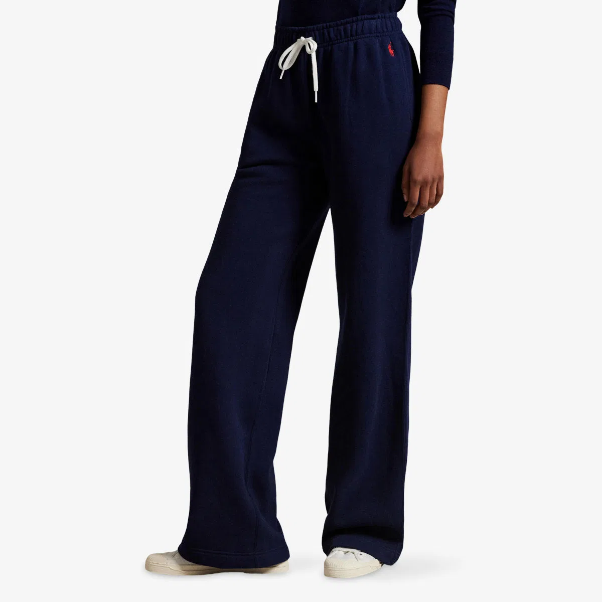 Хлопковые спортивные брюки с широкими штанинами и вышитым логотипом Polo Ralph Lauren — фото 3
