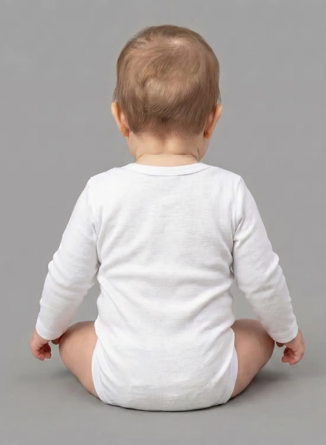 Боди-комбинезон с длинным рукавом, комплект из 3 штук Babyqlo, белый — фото 4