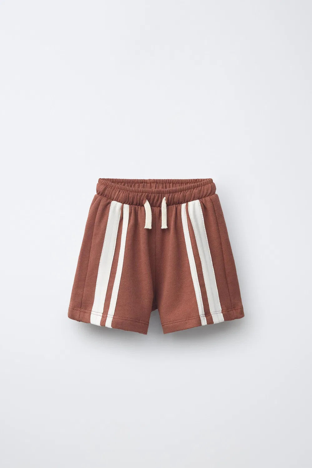 Бермудские шорты с боковыми полосками ZARA, Brick