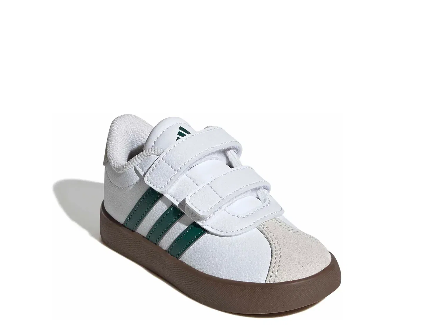 Кроссовки VL Court 3.0, детские, adidas, белый/зеленый