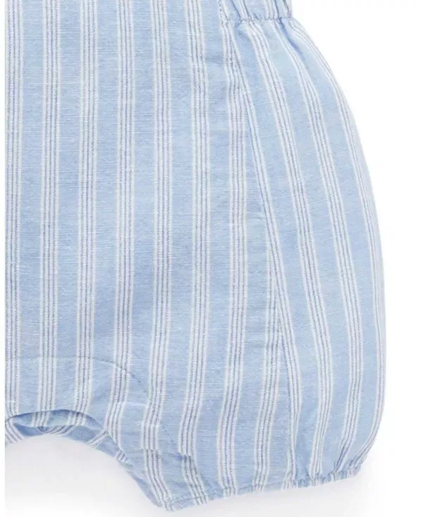 Детский комплект для мальчиков с коротким рукавом Purebaby, Laguna Stripe — фото 3