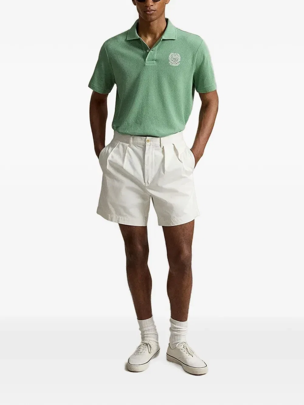 Рубашка-поло с вышивкой Wimbledon Polo Ralph Lauren, зеленый