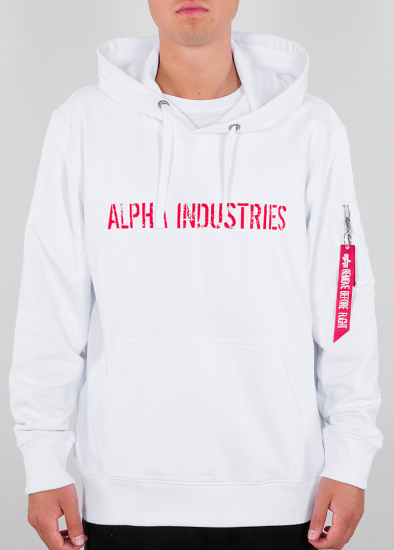 

Балахон Alpha Industries RBF Moto, бело-красный