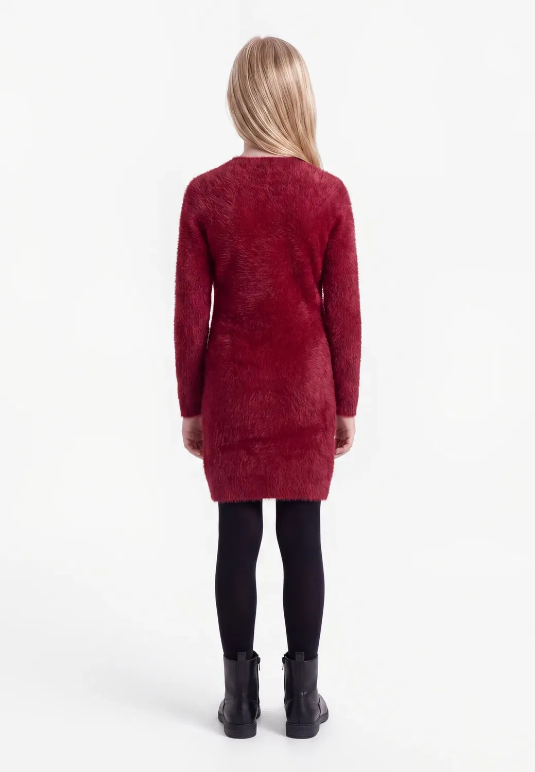 Детское платье-свитер - платье-комбинезон Guess, Beet Juice Red — фото 2