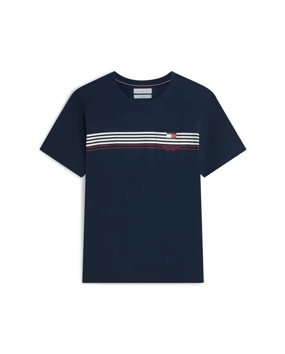 Мужская футболка с принтом Tommy Hilfiger, Azul Marino — фото 4