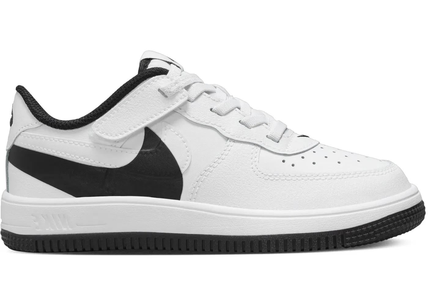 Детские кроссовки для мальчиков с липучками Nike Force 1 Low LV8 EasyOn, White/Black/White